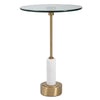 Portsmouth Brass Base Side Table for Living Room