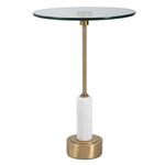 Uttermost Portsmouth Marble & Glass Round Accent Table