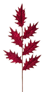 Glittered Holly Stem Set – 12 Pieces – 30.5" Tall Holiday Decor by Melrose
