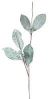 Melrose Mint Velvet Magnolia Leaf Spray (Set of 6)