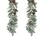 Melrose Frosted Pine and Eucalyptus Holiday Garland (Set of 2)