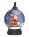 Indoor Santa Snow Globe – Acrylic 9.25H – LED Lights – By Melrose