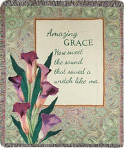 Christian Cotton Throw Blanket – Amazing Grace “How Sweet the Sound” 50