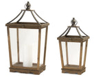 Wooden Candle Lantern Decor – 30.5" Tall Display Set of 2 by Melrose