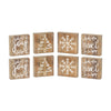 Melrose Rustic Wood Christmas Block Decor (Set of 8)