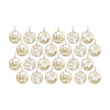 Melrose Gold Metal Cut Out Rustic Tree Ornaments (Set of 24)