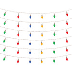 LED Light String Plastic Copper 0.25 in Height 8 Foot Battery Timer Set of 6 For Holiday Decor By Melrose