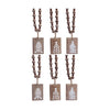 Melrose Rustic Wood Tree Tag Ornament with Beaded Hanger (Set of 6)
