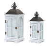 Decorative Farmhouse Lantern Set – Wood & Metal – 19.25 inch – Melrose