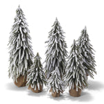 Two's Company 81712 Set of 6 Snow Covered Christmas Trees