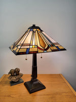 Mission-Inspired Tiffany Lamp – 2-Light Table Lamp, 23