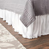 Greenland Home Fashions Sasha White Ruffled Bed Skirt with 15 Inch Drop