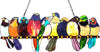 Tiffany Stained Glass Panel – 24x10 Inch, Bird and Floral Design