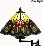 Classic Reading Lamp – Fine Art Lighting Tiffany Glass with Swing Arm