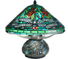 Fine Art Lighting T1658 Tiffany Dragonfly Table Lamp, Multicolor