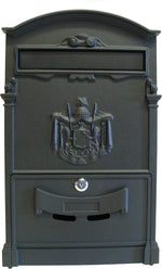 Fine Art Lighting AB01 Locked Cast Aluminum Durable & Weather Resistant Mailbox for Secure Outdoor or Porch Use - Matte Black