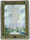 Religious Cotton Throw Blanket with 23rd Psalm for Living Room Decor