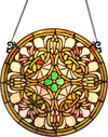 Tree of Life Tiffany Window Panel – 12" Round Stained Glass by Fine Art Lighting