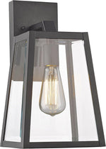 Chloe Lighting CH22034BK14-OD1 Leodegrance Transitional 1 Light Black Outdoor Wall Sconce 14`` Height