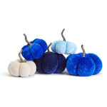 Two's Company 82004 Blue Hues Set of 10 Velvet Pumpkins Includes 2 Sizes