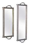 Iron Frame Mirror Tray Set Tabletop Decor