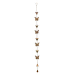 Butterfly Rain Chain 61.5" Long Iron Garden Accent by Melrose