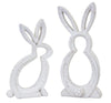 Melrose Carved Stone Bunny Outline Decor (Set of 2)