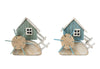 Lakehouse Water Wheel Decor – Set of 2, 8.5"L x 7"H Wooden Nautical Accents – By Melrose