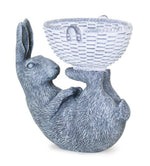 Melrose Laying Rabbit Figurine with Basket Accent 10.5"H