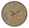 Industrial Wooden Wall Clock – 31.5"D Large MDF and Metal Decorative Clock – By Melrose