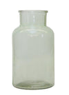 Home Decor Green Vase 10.25 Inch Height Glass Display Piece By Melrose