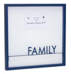 Square Magnetic Family Memo Board – 15.75"H – Blue and White Wall Display – By Melrose
