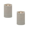 Melrose Grey Simplux LED Designer Wax Candle with Remote (Set of 2)