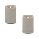 Melrose Grey Simplux LED Designer Wax Candle with Remote (Set of 2)