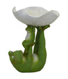 Melrose Garden Frogs with Leaf Bowl Statue 8"H
