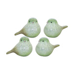 Melrose Green Terra Cotta Bird Figurine (Set of 4)