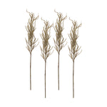 Flocked Pampas Grass Spray Christmas Decor (Set of 4) 31 Inch for Home Floral Arrangements By Melrose
