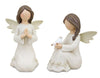 Melrose Beige Angel Figurine with Raised Floral Accent (Set of 3)