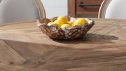 Brown White Carved Bowl 3 Inch for Seasonal Table Settings By Melrose