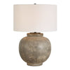 Uttermost Rock Of Ages Table Lamp – Rust Brown Ceramic Base