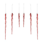 Melrose Spiral Glass Icicle Drop Ornament (Set of 6)