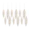 Melrose White Frosted Pinecone Drop Ornament (Set of 12)