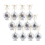 Melrose Black Bears on Ski Lift Disc Ornament with Jute Hanger (Set of 12)