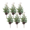 Melrose Juniper and Pine Cone Spray (Set of 6)