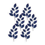 Melrose Navy Magnolia Leaf Spray with Bead Accent (Set of 6)