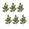 Melrose Green Flocked Magnolia Leaf Spray (Set of 6)