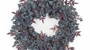 Mini Berry Leaf Wreath – 20 Inch Faux Botanical Decoration – By Melrose