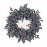 20 Inch Mini Berry Leaf Wreath – Faux Foam and Vine – Seasonal Christmas Decoration – By Melrose
