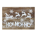 Wood Ho Ho Ho Wall Sign – Rustic Christmas Decor – 14 Inch Holiday Accent – By Melrose