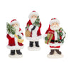 Melrose Santa Figurine with Pine Tree and Present Accents (Set of 3)